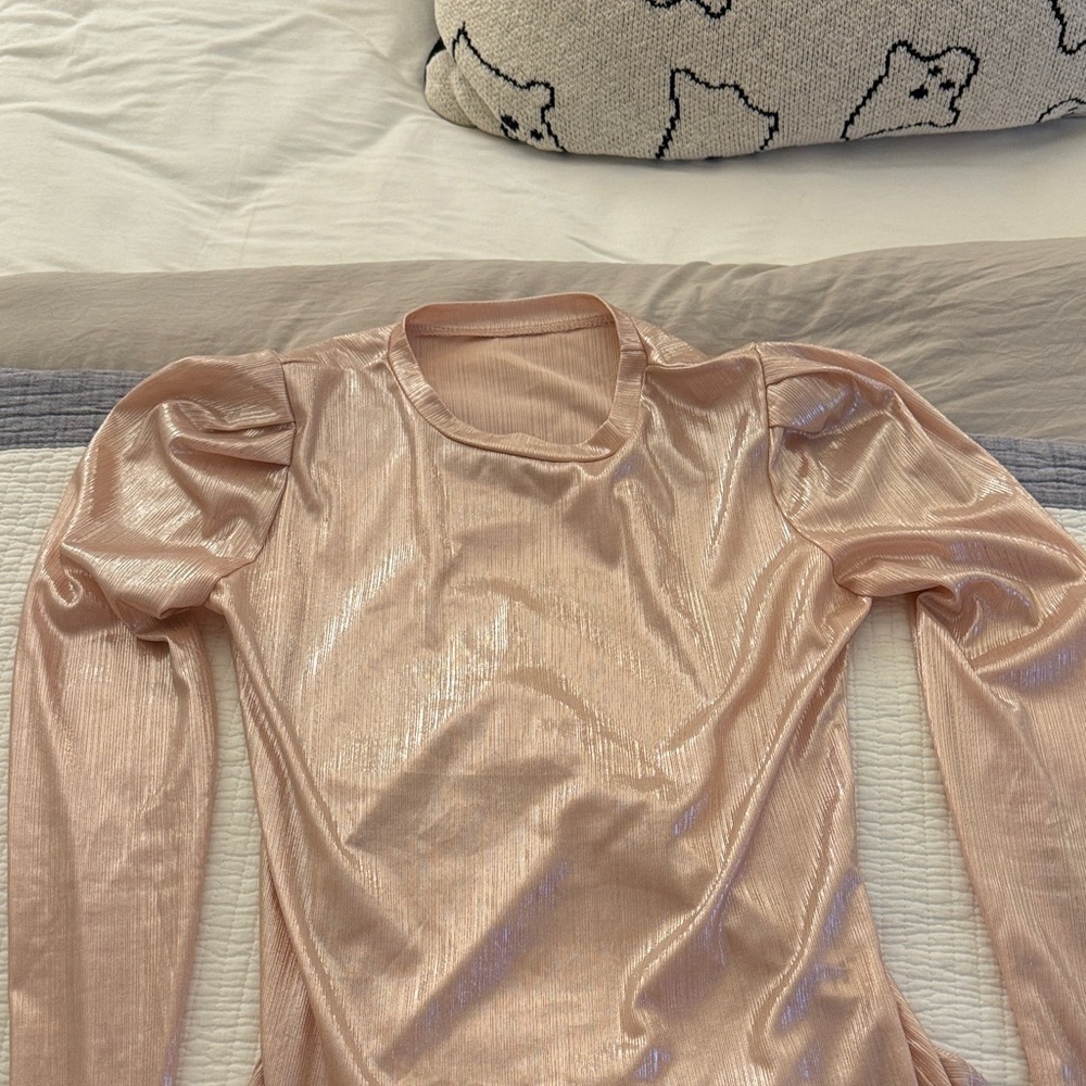 Shimmering Pink Long Sleeve Top - Picture 5 of 8